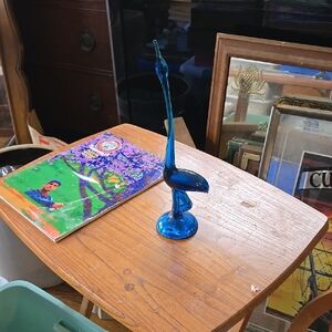 Blue Glass Art Sculpture